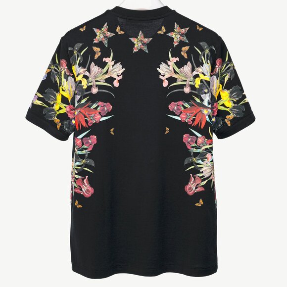 Givenchy Black Multi Flowers Printed Cotton Jersey T-Shirt - Picture 3 of 8